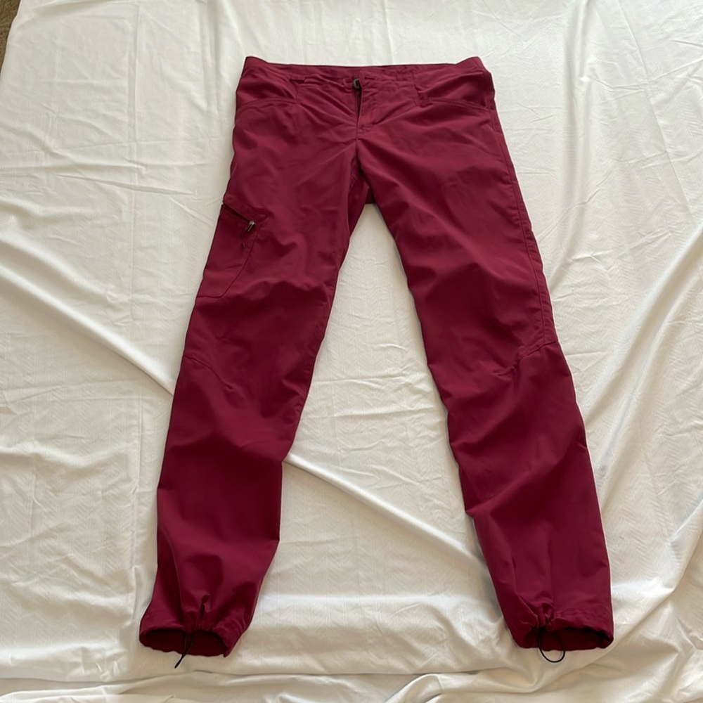 Patagonia hiking pants, size 8, burgundy